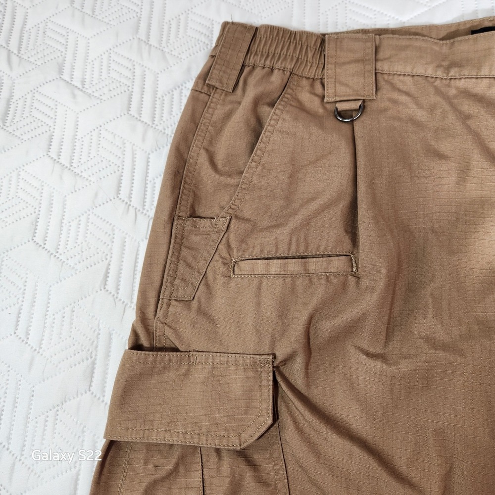 CQR Tactical Pants Mens 40x30 Brown Excellent Ripstop Cargo Work Trouser Stealth - Picture 13 of 16